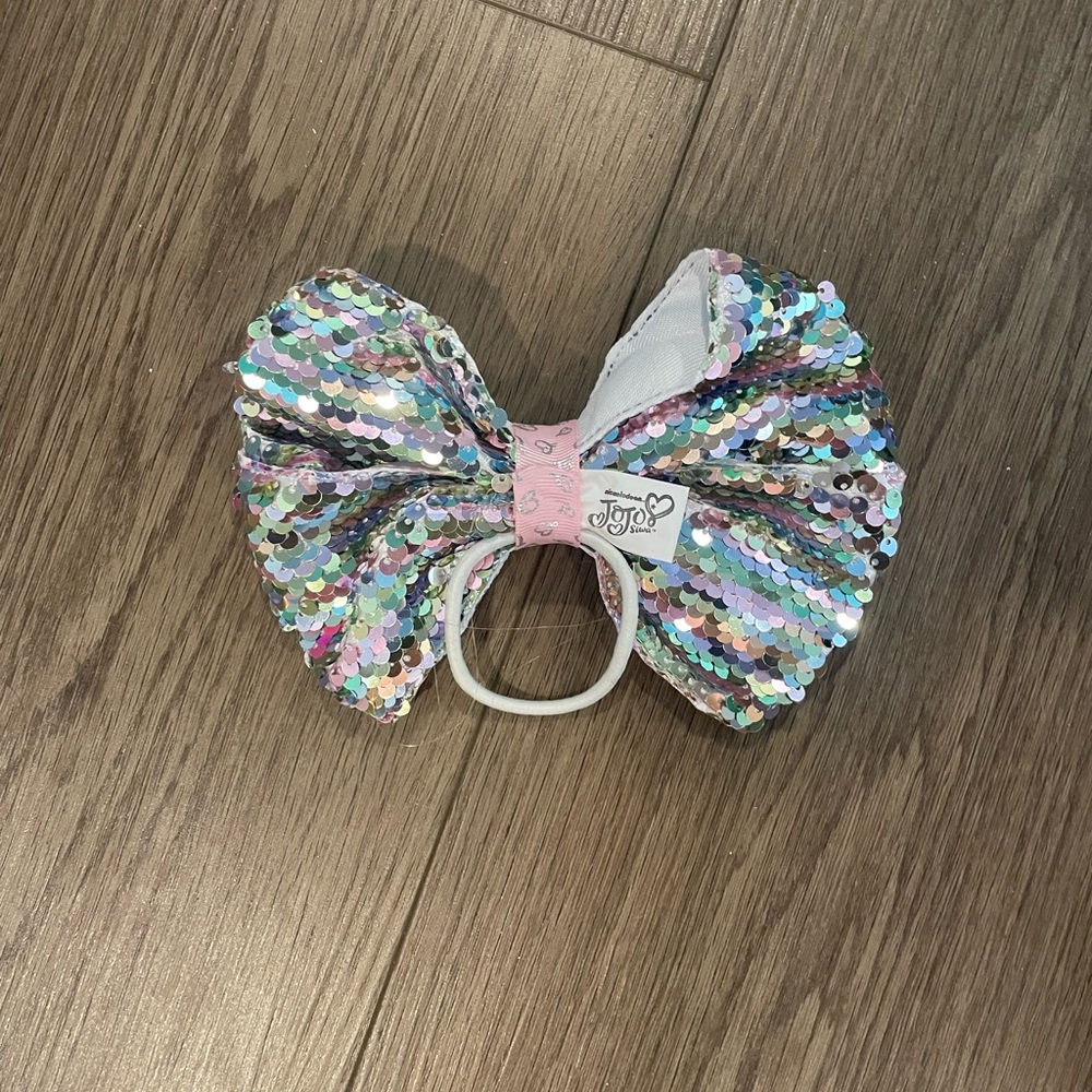 Sequin jojo bow